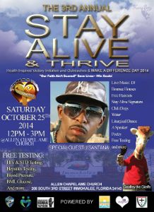 3rd Annual Stay Alive & Thrive flyer